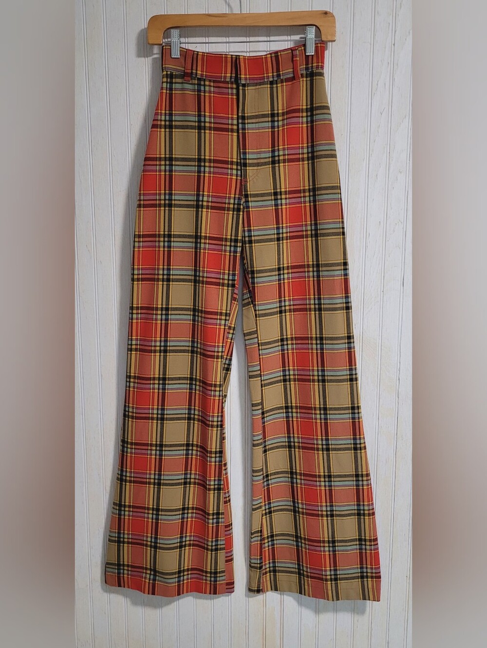 Free People Jules Plaid High-Waisted Wide-Leg Pants Size 2 EUC